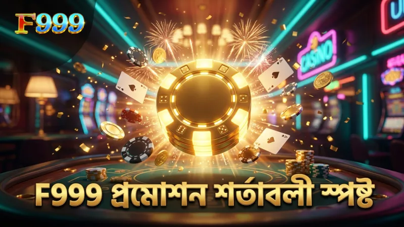F999 প্রমোশনের মূল শর্তাবলী স্পষ্টভাবে বর্ণিত।